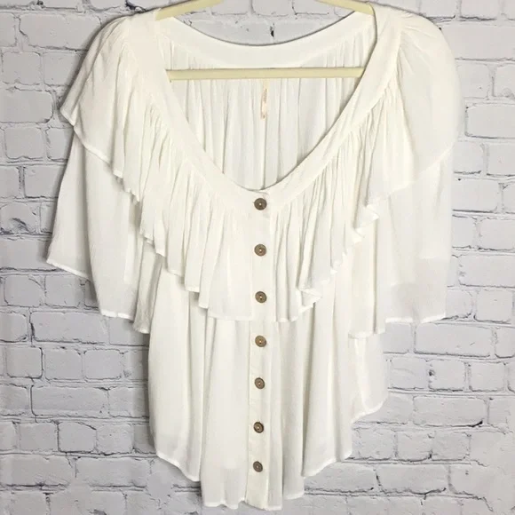 Free People Ivory Top - Picture 1 of 6